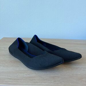Rothy's The Point Flat Knit Women US 7  Ballet Flat Black